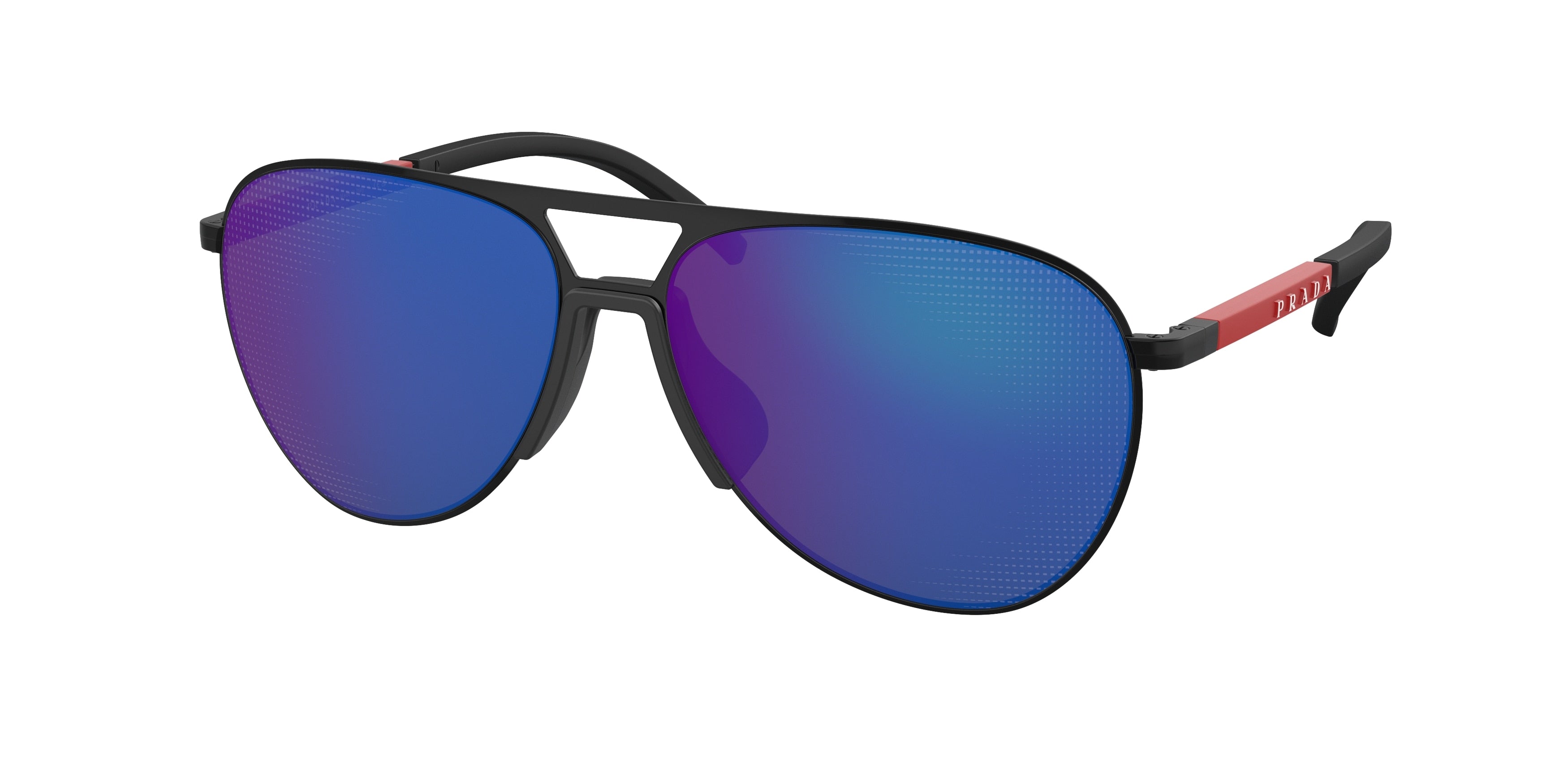 Prada Linea Rossa PS51XS Pilot Sunglasses  1BO08U-Matte Black 58-145-15 - Color Map Black