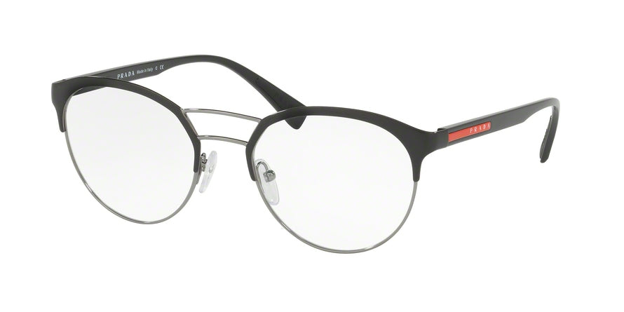 Prada Linea Rossa PS52HV Phantos Eyeglasses  7AX1O1-BLACK/GUNMETAL 52-19-140 - Color Map black