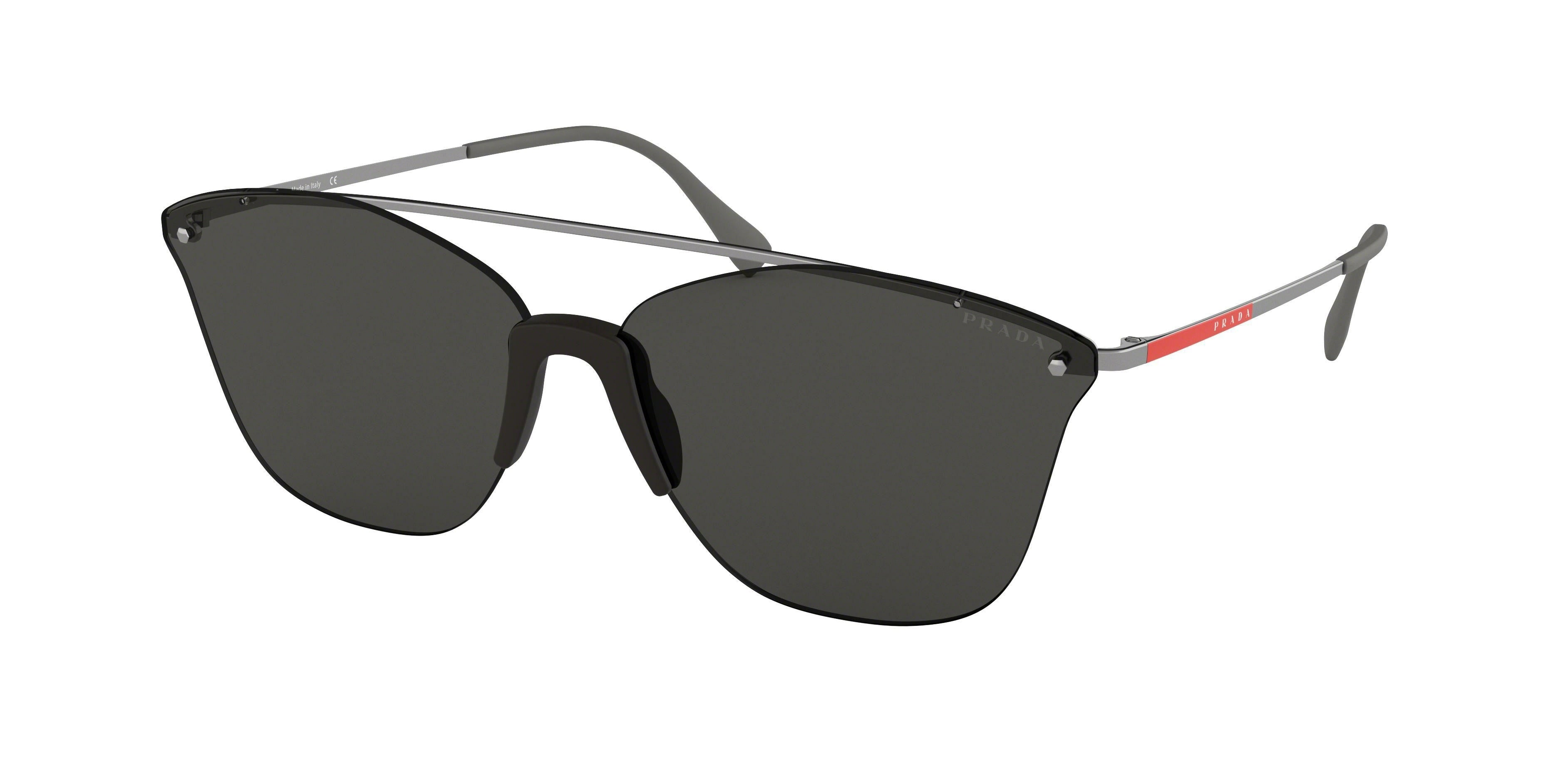 Prada Linea Rossa LIFESTYLE PS52US Irregular Sunglasses  6BJ5S0-Gunmetal 64-145-12 - Color Map Grey