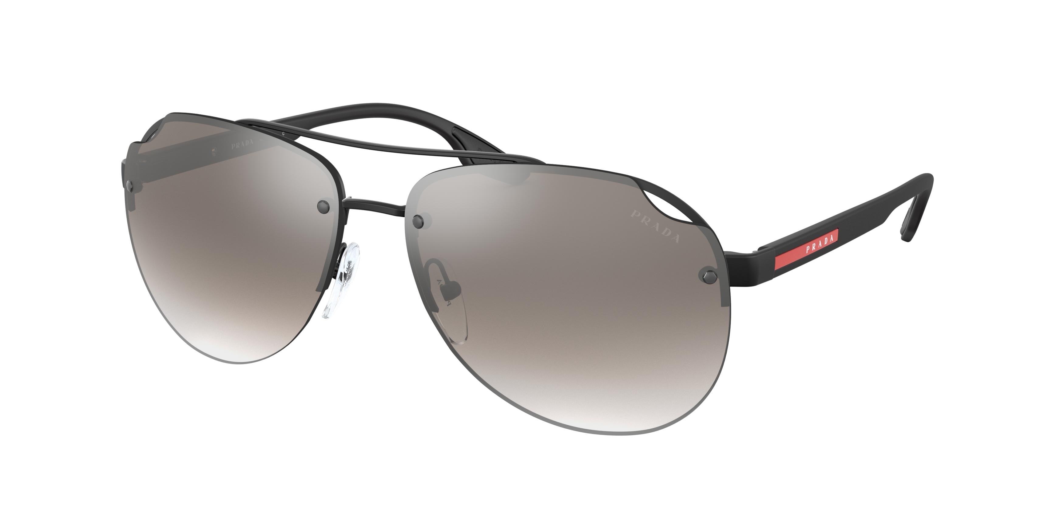Prada Linea Rossa PS52VS Pilot Sunglasses  1BO5O0-Matte Black 60-145-14 - Color Map Black