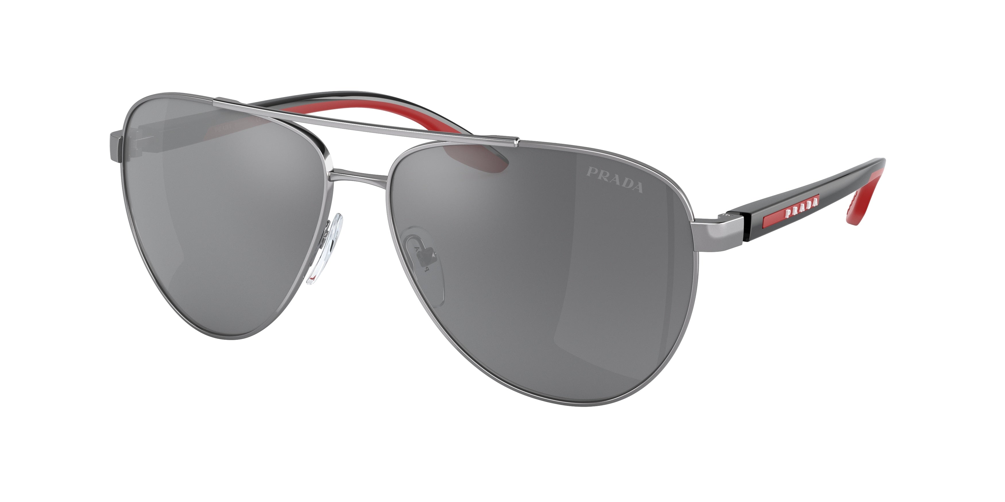 Prada Linea Rossa PS52YS Pilot Sunglasses  5AV07G-Gunmetal 61-145-14 - Color Map Grey
