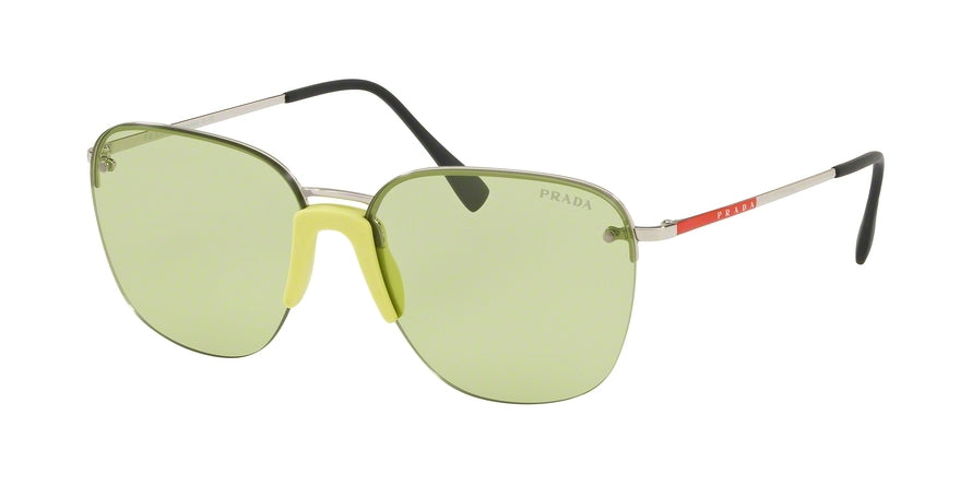 Prada Linea Rossa LIFESTYLE PS53US Square Sunglasses  381348-SILVER 57-13-145 - Color Map silver