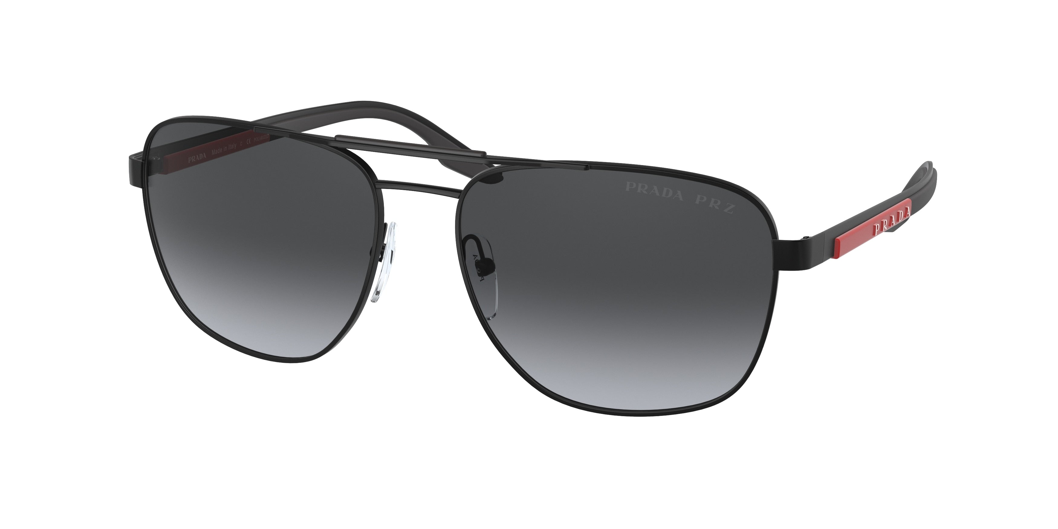 Prada Linea Rossa PS53XS Oval Sunglasses  1BO6G0-Matte Black 59-140-17 - Color Map Black