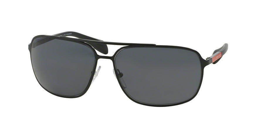 Prada Linea Rossa PS54OS Irregular Sunglasses  1BO5Z1-DEMI-SHINY BLACK 64-13-125 - Color Map black