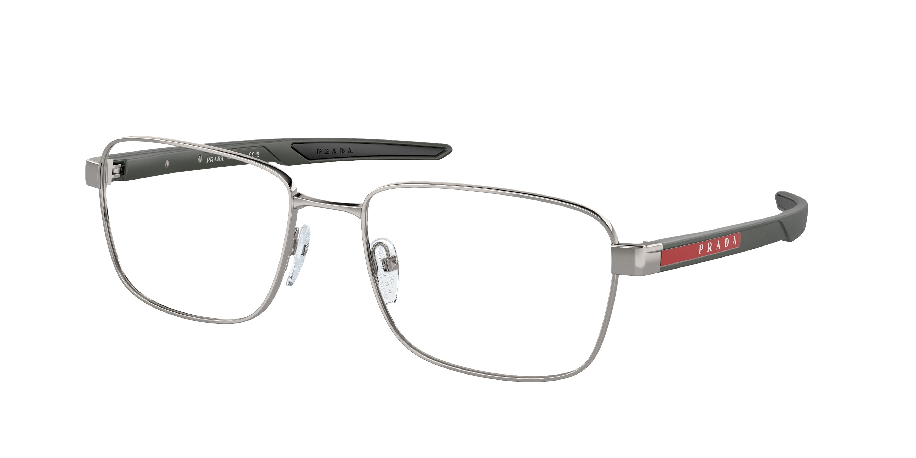 Prada Linea Rossa PS54OV Pillow Eyeglasses  5AV1O1-Gunmetal 57-140-18 - Color Map Grey