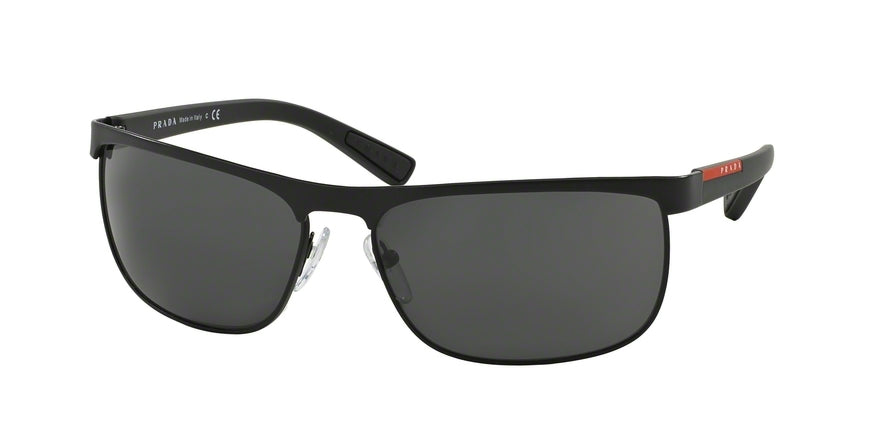 Prada Linea Rossa PS54QS Rectangle Sunglasses  DG01A1-BLACK RUBBER 63-17-130 - Color Map black