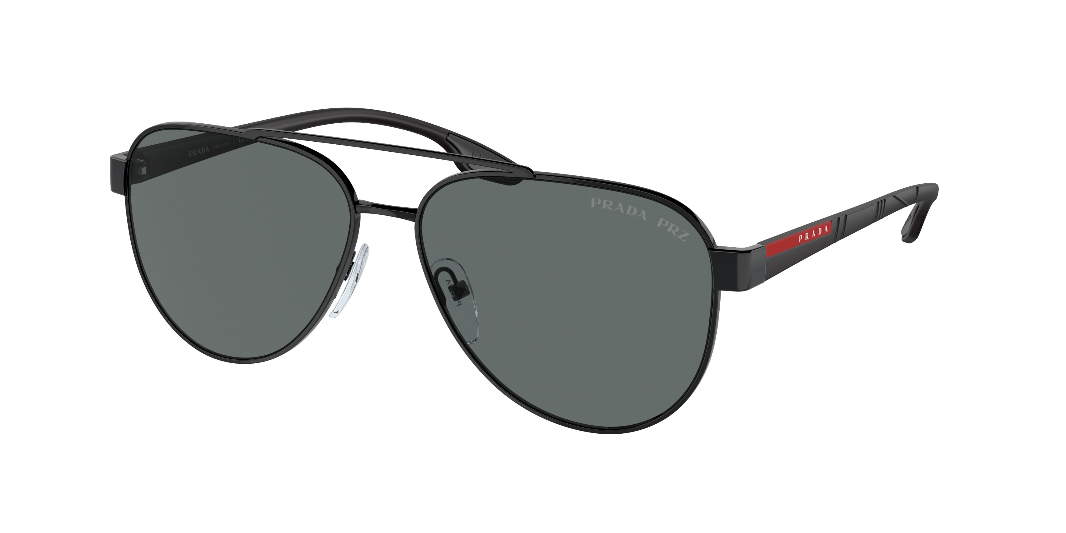 Prada Linea Rossa LIFESTYLE PS54TS Pilot Sunglasses  1AB5Z1-Black 61-145-14 - Color Map Black