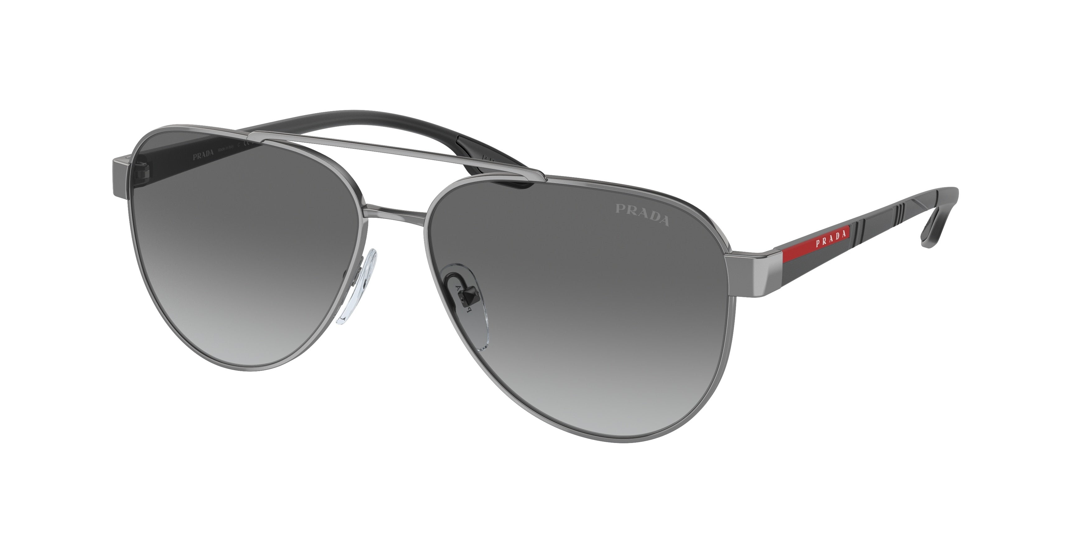 Prada Linea Rossa LIFESTYLE PS54TS Pilot Sunglasses  5AV3M1-Gunmetal 61-145-14 - Color Map Grey