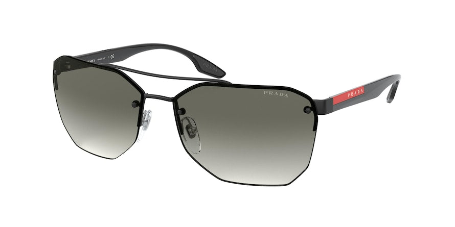 Prada Linea Rossa PS54VS Irregular Sunglasses  1AB3M1-BLACK 63-15-140 - Color Map black