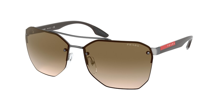 Prada Linea Rossa PS54VS Irregular Sunglasses  5AV1X1-GUNMETAL 63-15-140 - Color Map gunmetal