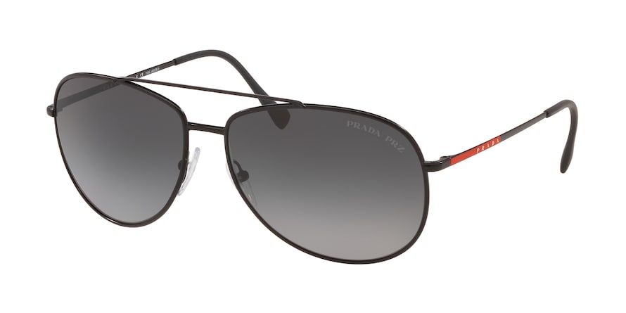 Prada Linea Rossa LIFESTYLE PS55US Pilot Sunglasses  1BO5W1-MATTE BLACK 61-15-145 - Color Map black