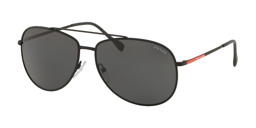 Prada Linea Rossa LIFESTYLE PS55US Pilot Sunglasses  DG05S0-BLACK RUBBER 61-15-145 - Color Map black