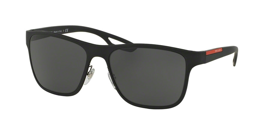 Prada Linea Rossa LJ SILVER PS56QS Square Sunglasses  DG01A1-BLACK RUBBER 56-18-140 - Color Map black