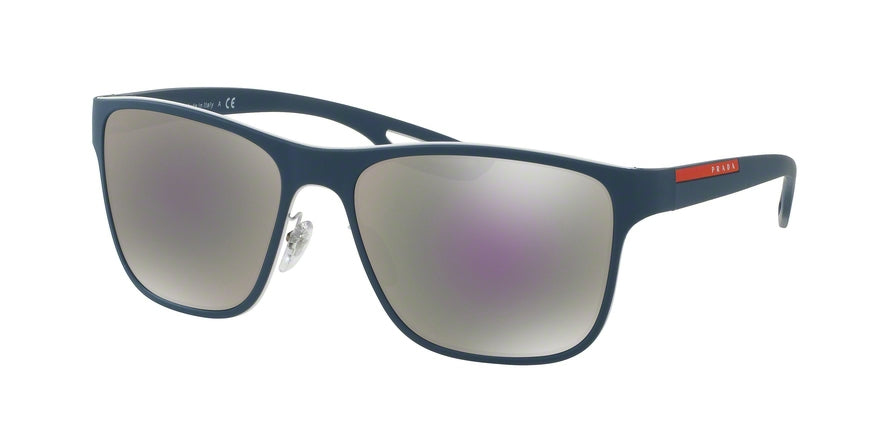 Prada Linea Rossa LJ SILVER PS56QS Square Sunglasses  VHN2E2-WHITE/AVIO RUBBER 56-18-140 - Color Map white