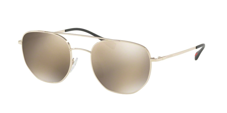 Prada Linea Rossa LIFESTYLE PS56SS Irregular Sunglasses  ZVN1C0-PALE GOLD 53-20-140 - Color Map gold