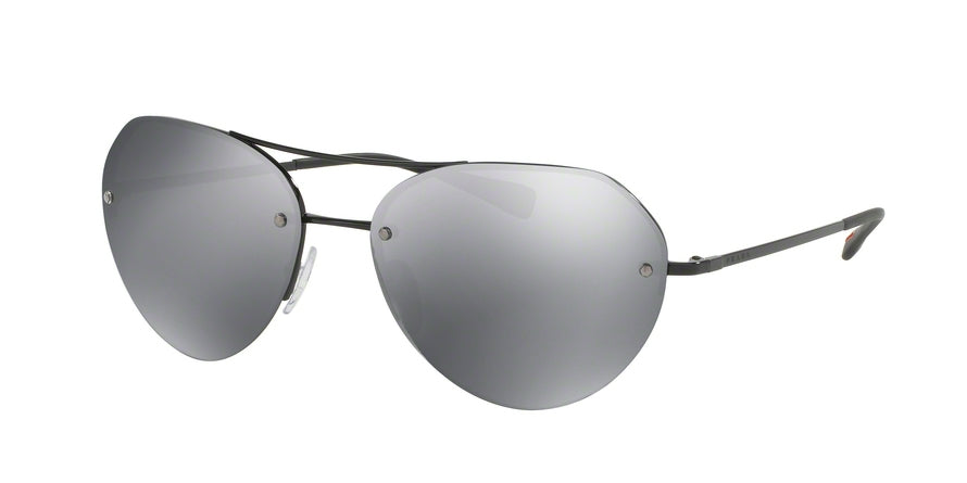 Prada Linea Rossa PS57RS Irregular Sunglasses  7AX5L0-BLACK 59-16-135 - Color Map black