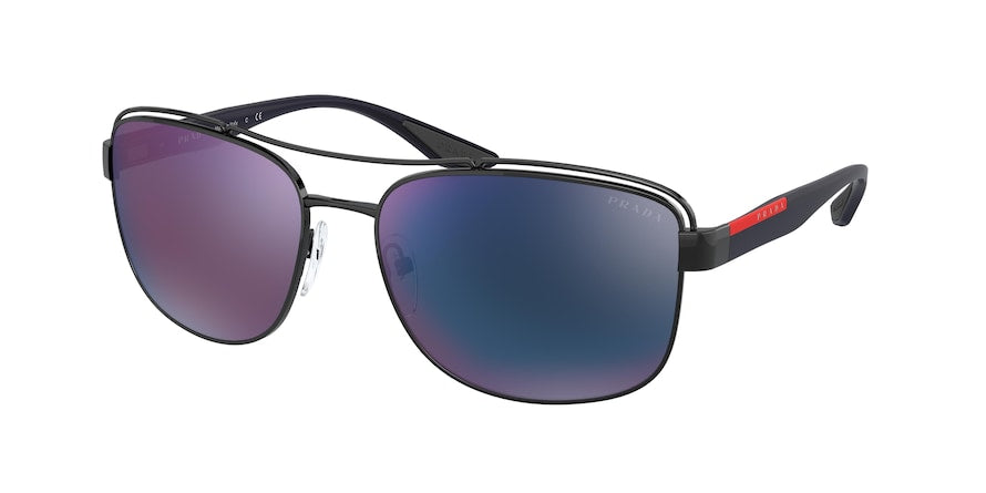 Prada Linea Rossa PS57VS Pillow Sunglasses  1AB01G-BLACK 61-17-145 - Color Map black