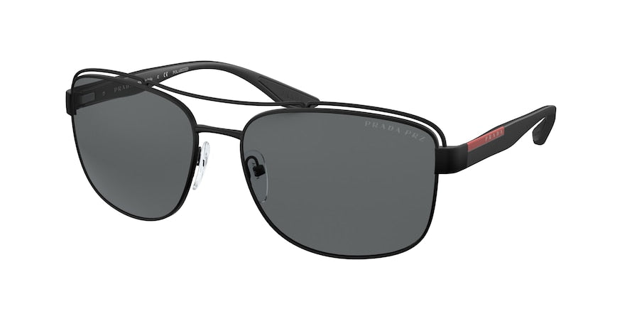Prada Linea Rossa PS57VS Pillow Sunglasses  1BO02G-MATTE BLACK 61-17-145 - Color Map black