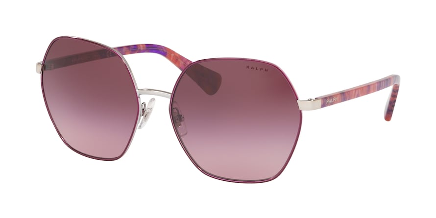 Ralph RA4124 Irregular Sunglasses  93868H-SILVER/PURPLE 60-16-140 - Color Map purple/reddish