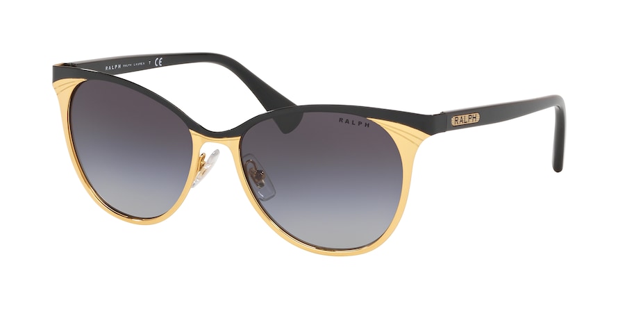 Ralph RA4128 Butterfly Sunglasses  93808G-GOLD TOP BLACK 54-16-140 - Color Map black