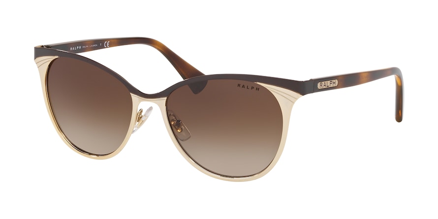 Ralph RA4128 Butterfly Sunglasses  938113-LIGHT GOLD TOP BROWN 54-16-140 - Color Map brown