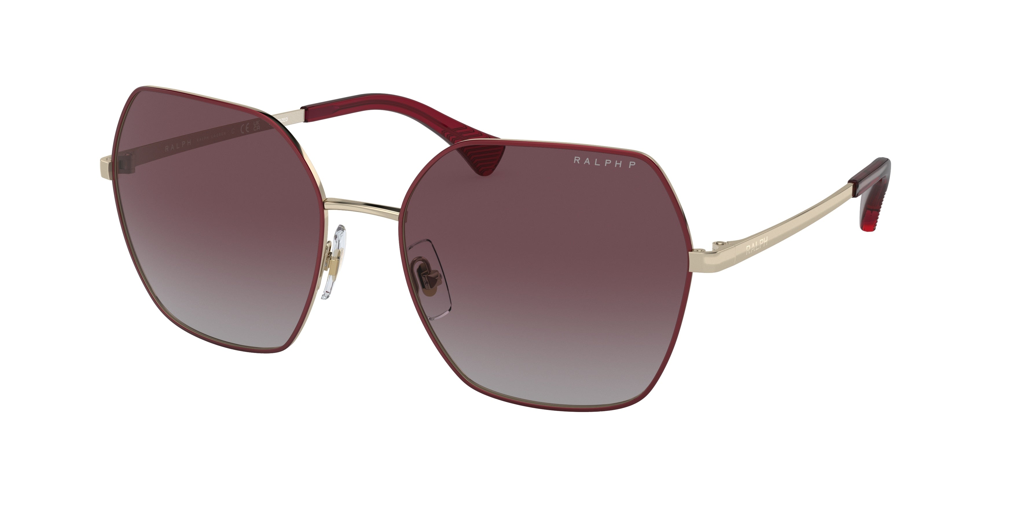 Ralph RA4138 Square Sunglasses  911662-Bordeaux 58-145-18 - Color Map Red