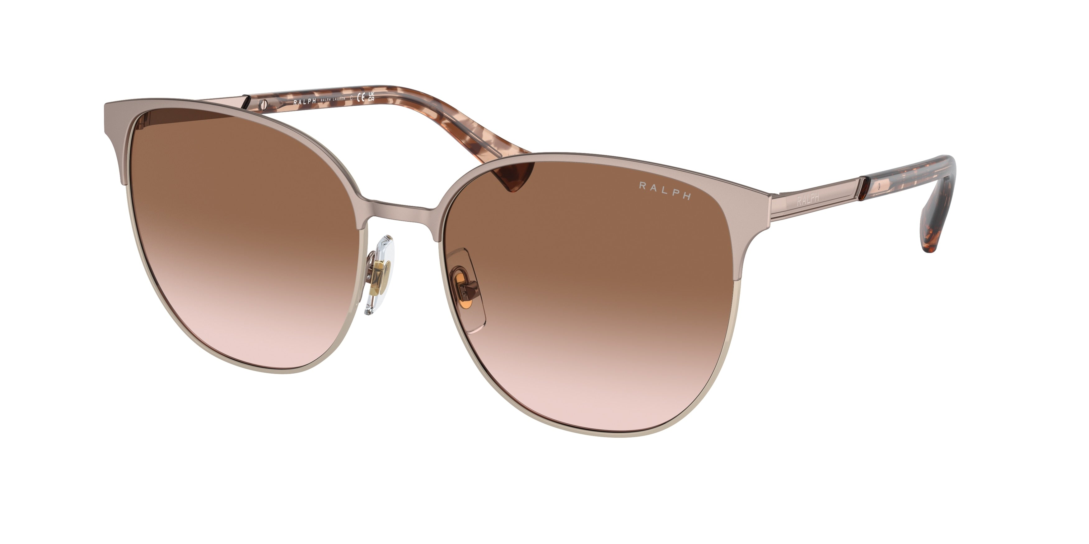 Ralph RA4140 Round Sunglasses  942713-Shiny Rose Gold 57-145-17 - Color Map Gold