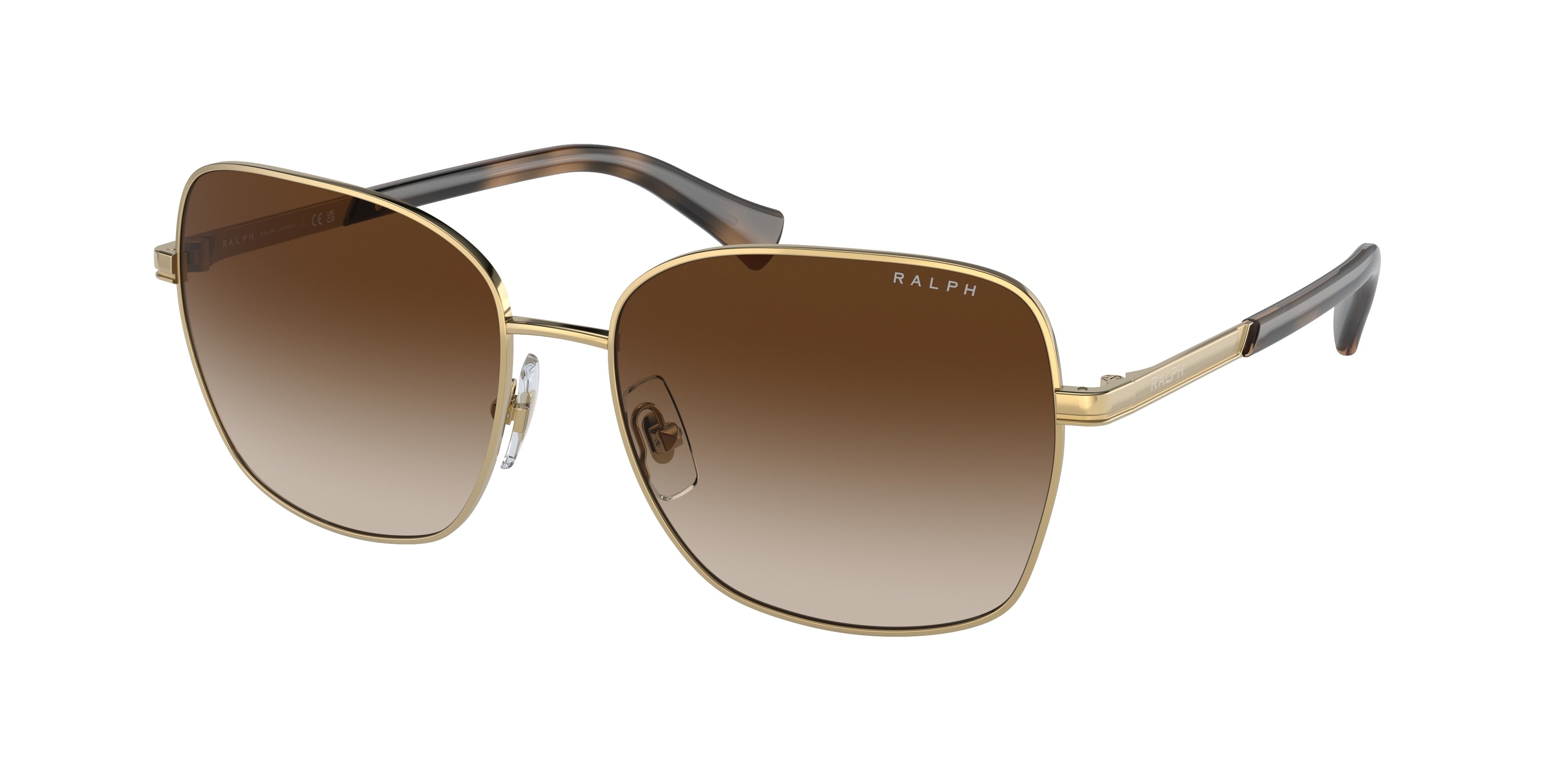Ralph RA4141 Rectangle Sunglasses  900413-Shiny Gold 58-145-16 - Color Map Gold