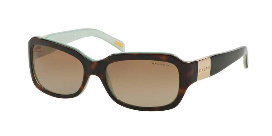 Ralph RA5049 Square Sunglasses  601/T5-LT TORT/TURQUOISE 54-16-130 - Color Map havana