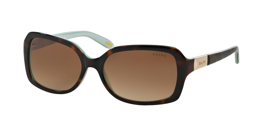 Ralph RA5130 Rectangle Sunglasses  601/13-SHINY HAVANA ON AQUAMARINE 58-16-135 - Color Map havana