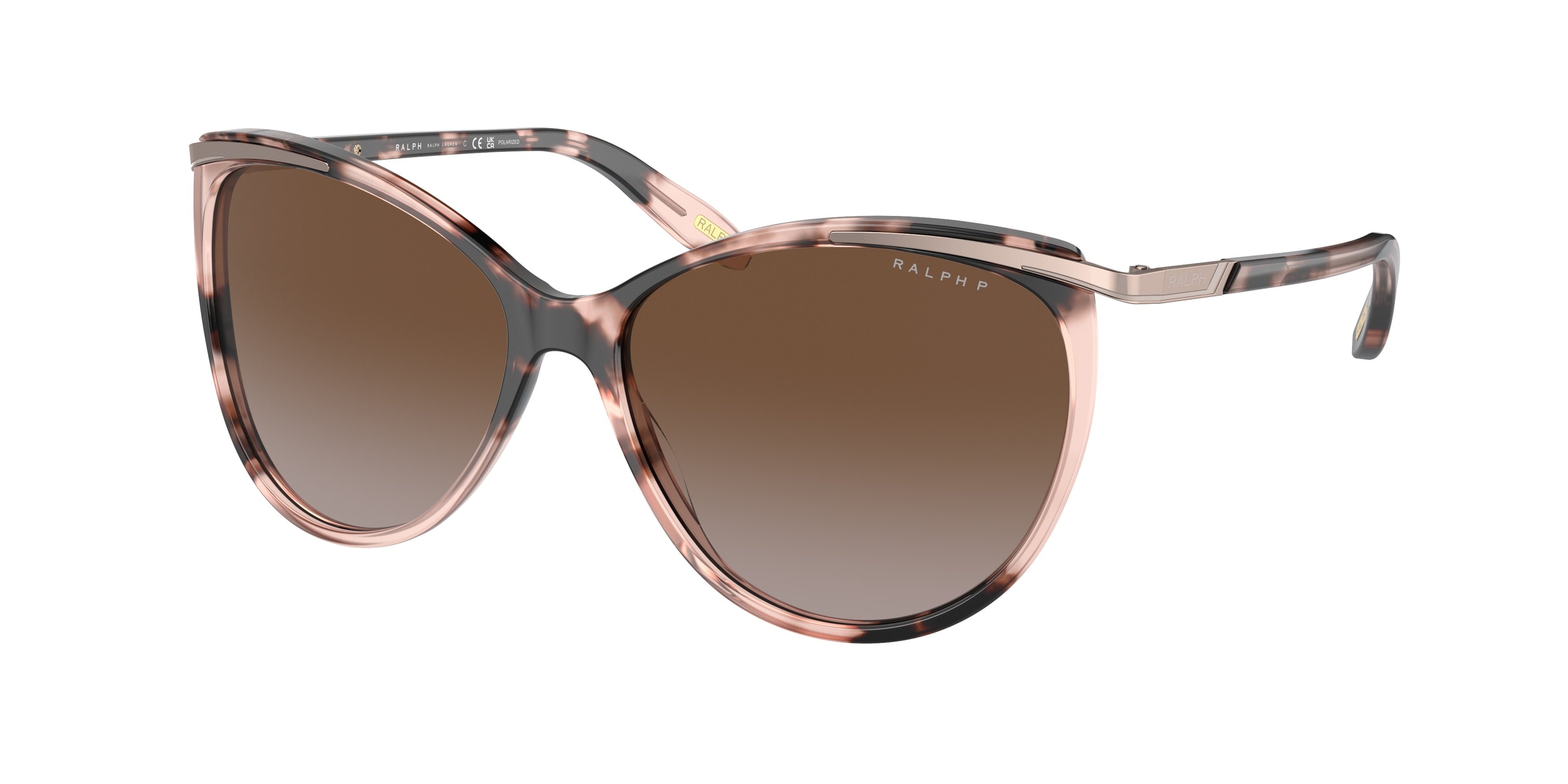 Ralph RA5150 Cat Eye Sunglasses  6058T5-Shiny Pink Havana 59-135-15 - Color Map Pink