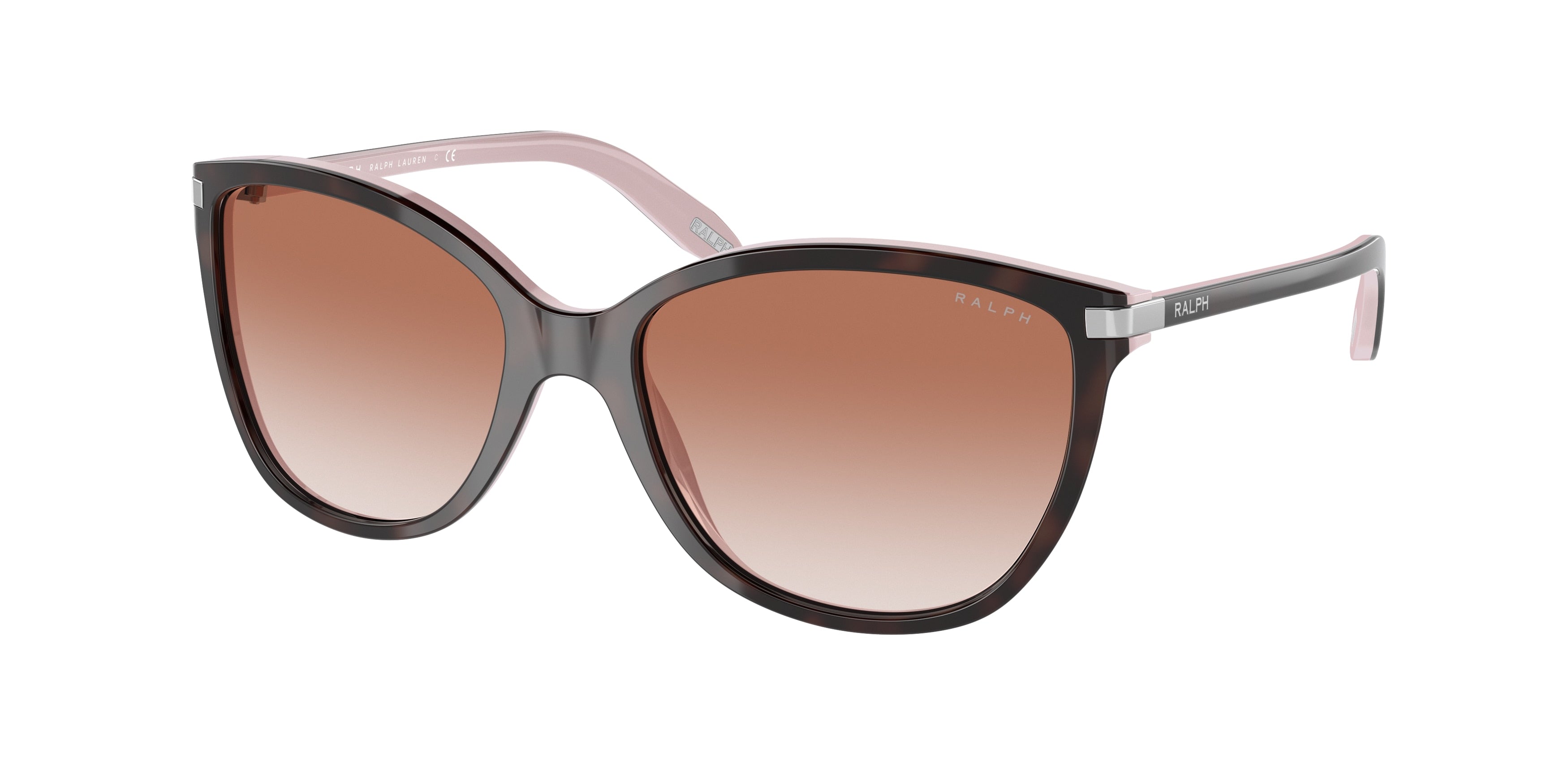 Ralph RA5160 Cat Eye Sunglasses  599/97-Shiny Havana On Pink 57-135-17 - Color Map Tortoise