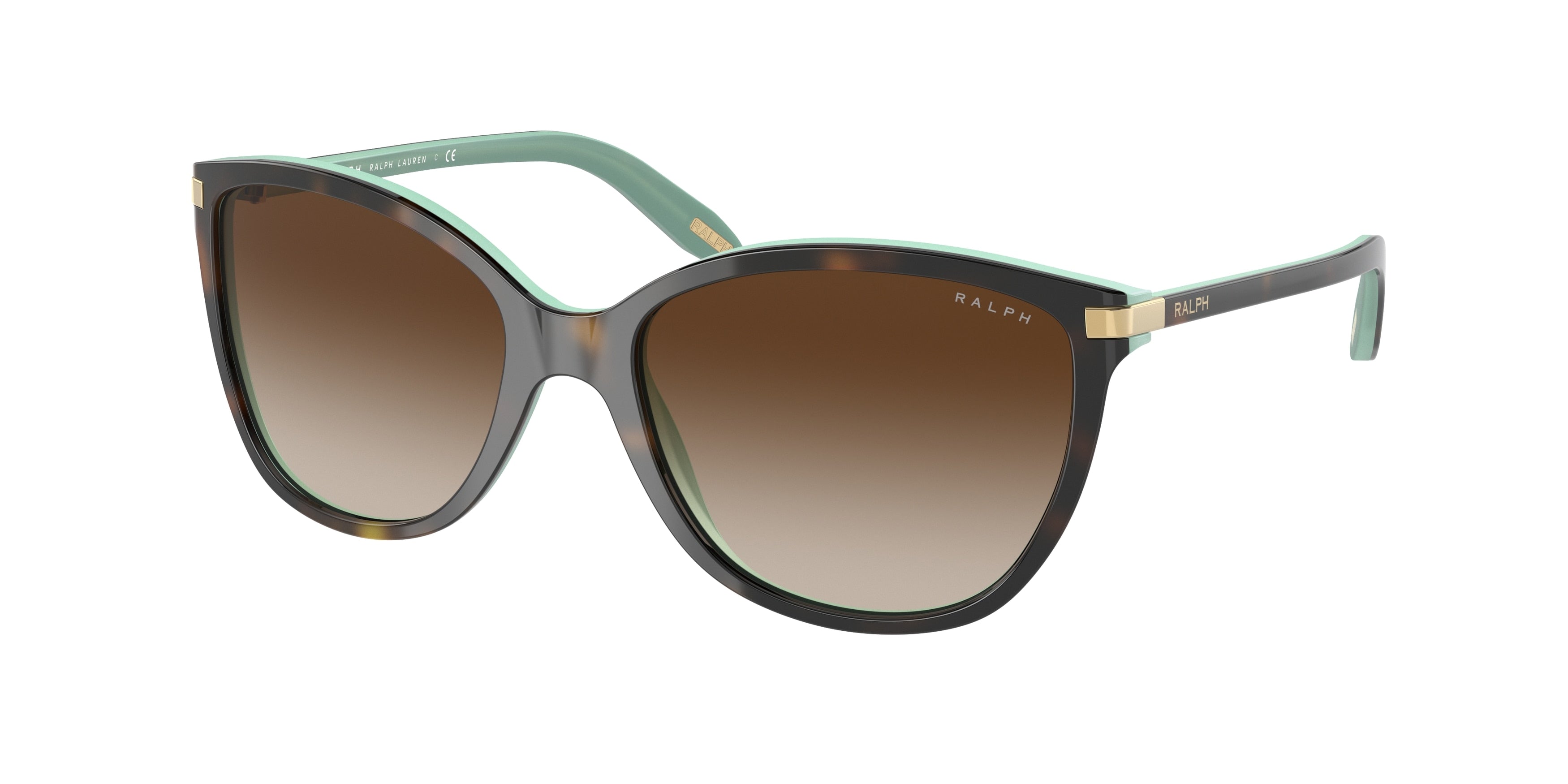 Ralph RA5160 Cat Eye Sunglasses  601/13-Shiny Havana On Acquamarine 57-135-17 - Color Map Tortoise