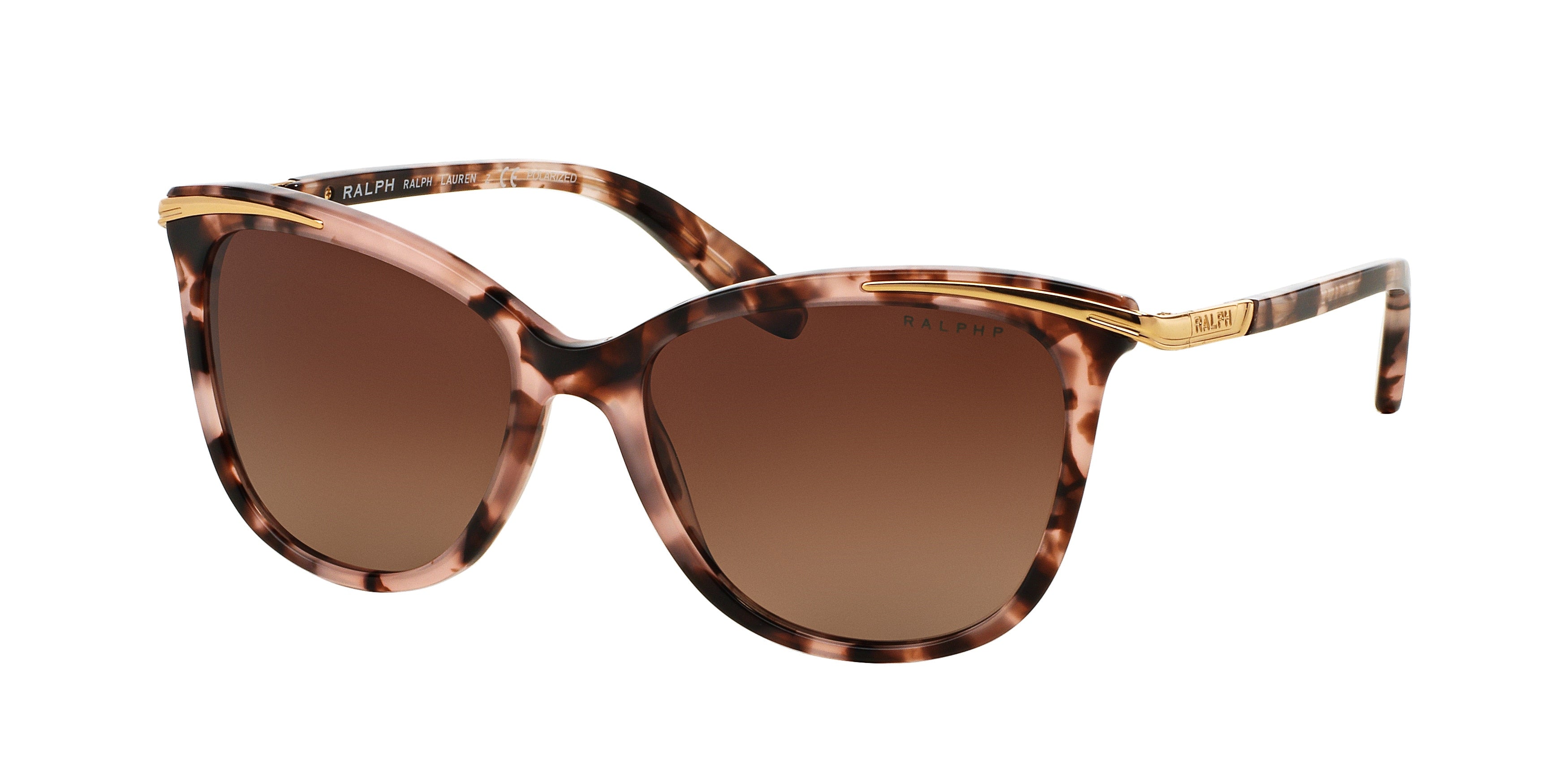 Ralph RA5203 Cat Eye Sunglasses  1463T5-Shiny Pink Tortoise & Gold 54-135-16 - Color Map Pink