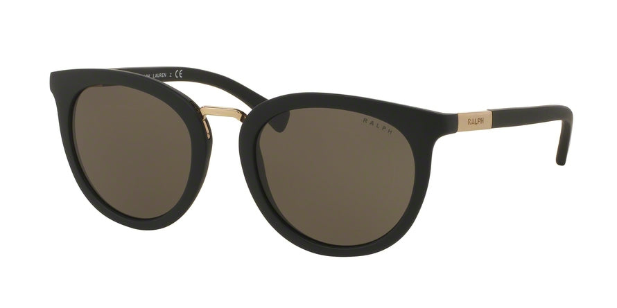 Ralph RA5207 Round Sunglasses  105873-MATTE BLACK 52-21-135 - Color Map black