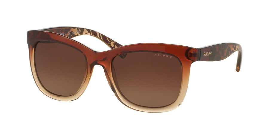 Ralph RA5210 Rectangle Sunglasses  1514T5-BROWN GRADIENT 53-19-135 - Color Map brown