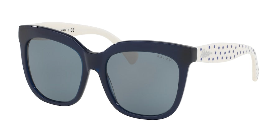 Ralph RA5213 Square Sunglasses  316280-NAVY/WHITE 55-17-140 - Color Map blue