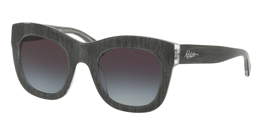 Ralph RA5225 Square Sunglasses  16318G-BLACK DENIM CRYSTAL 49-24-140 - Color Map black
