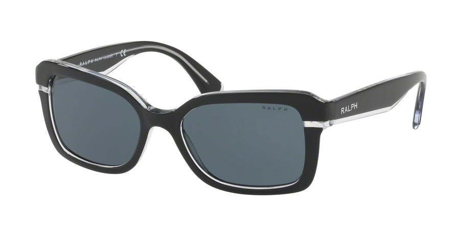 Ralph RA5239 Rectangle Sunglasses  170187-BLACK CRYSTAL 54-18-140 - Color Map black