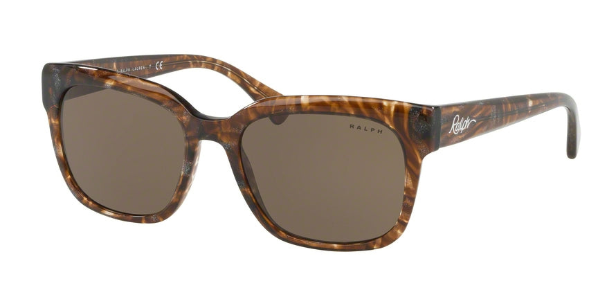 Ralph RA5240 Rectangle Sunglasses  567873-SHINY HAVANA GLITTER 55-18-140 - Color Map havana