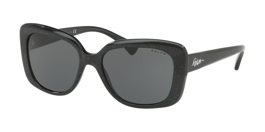 Ralph RA5241 Pillow Sunglasses  568187-SHINY BLACK GLITTER 55-17-140 - Color Map black