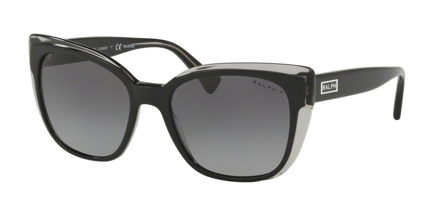 Ralph RA5242 Square Sunglasses  5682T3-BLACK ON GREY 55-18-140 - Color Map black