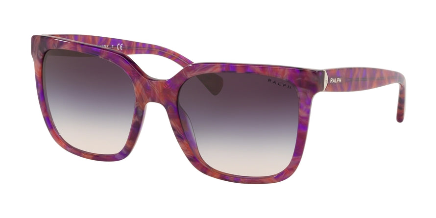 Ralph RA5251 Square Sunglasses  573936-PURPLE MURBLE 57-20-140 - Color Map purple