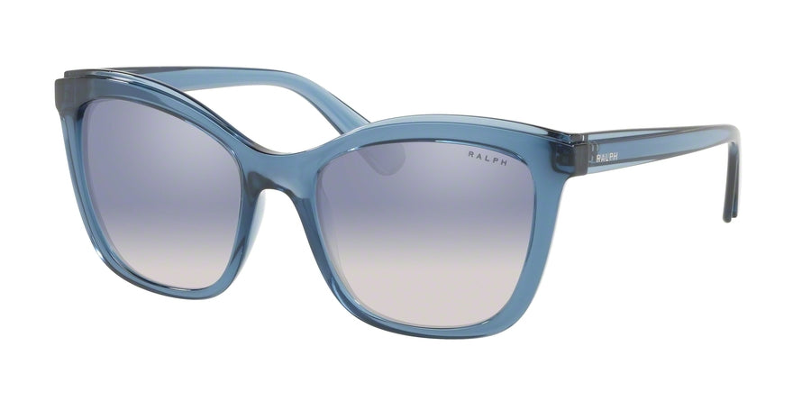 Ralph RA5252 Square Sunglasses  57497B-TRANSPARENT BLUE 55-19-140 - Color Map blue