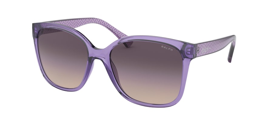 Ralph RA5268 Square Sunglasses  578236-SHINY TRANSPARENT LILAC 56-17-140 - Color Map violet