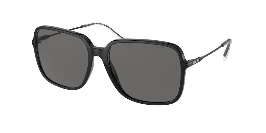 Ralph RA5272 Square Sunglasses  500181-SHINY BLACK 57-16-140 - Color Map black