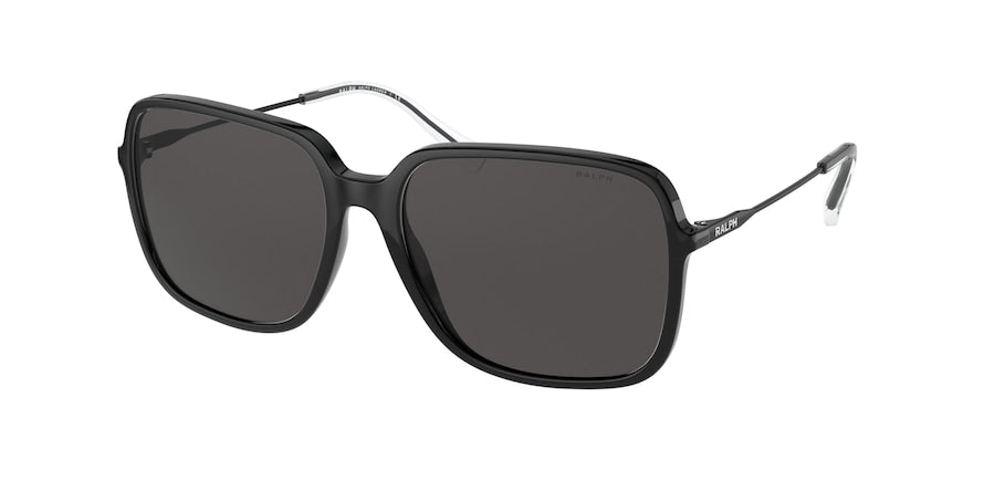 Ralph RA5272 Square Sunglasses  500187-SHINY BLACK 57-16-140 - Color Map black