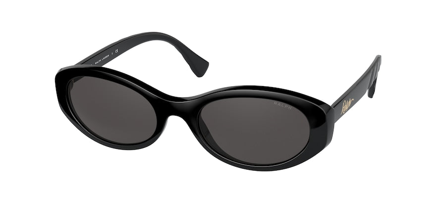 Ralph RA5278 Oval Sunglasses  500187-SHINY BLACK 53-20-140 - Color Map black