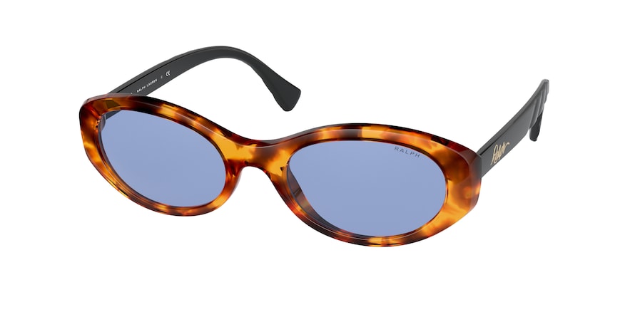 Ralph RA5278 Oval Sunglasses  588580-SHINY SPONGED HAVANA 53-20-140 - Color Map havana