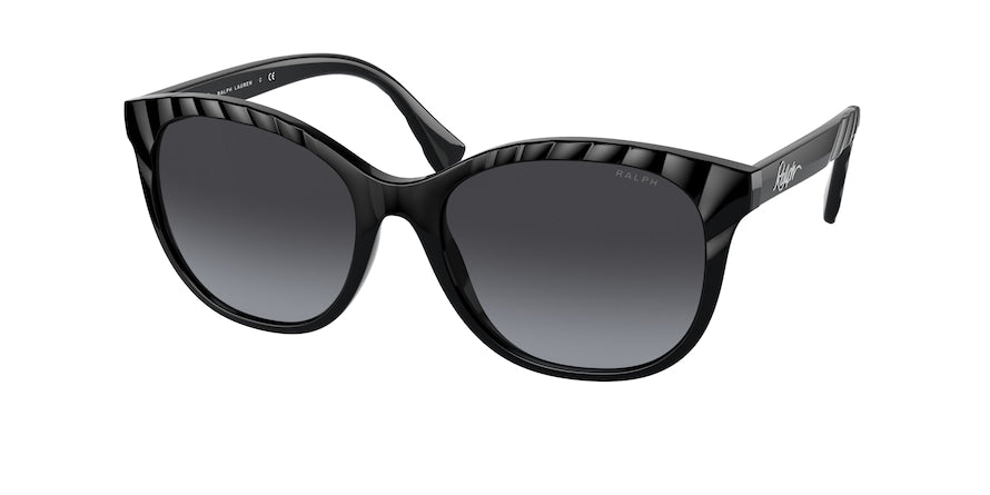 Ralph RA5279 Butterfly Sunglasses  50018G-SHINY BLACK 55-18-140 - Color Map black